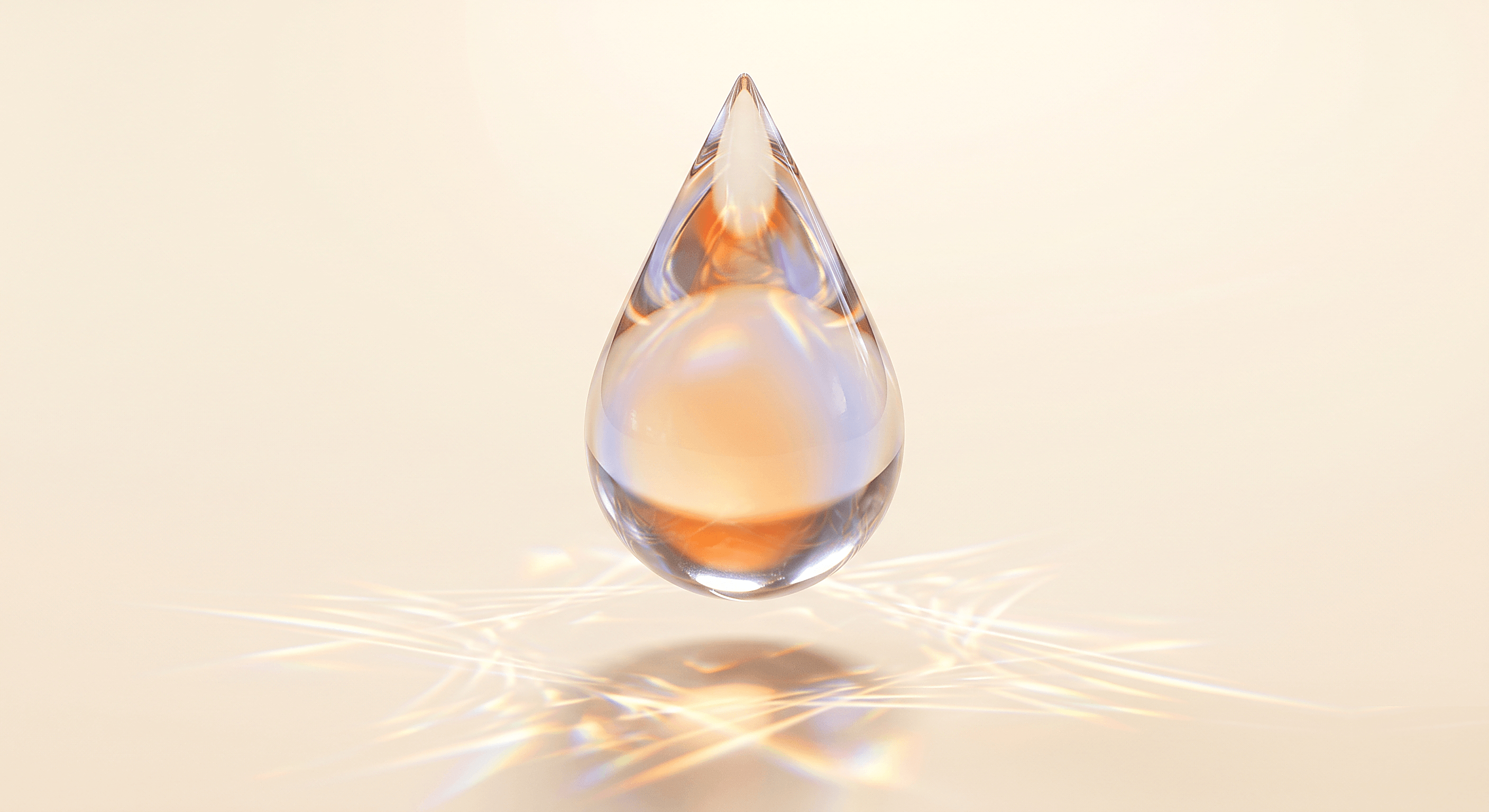 Glass droplet · every conversation starts with a single drop